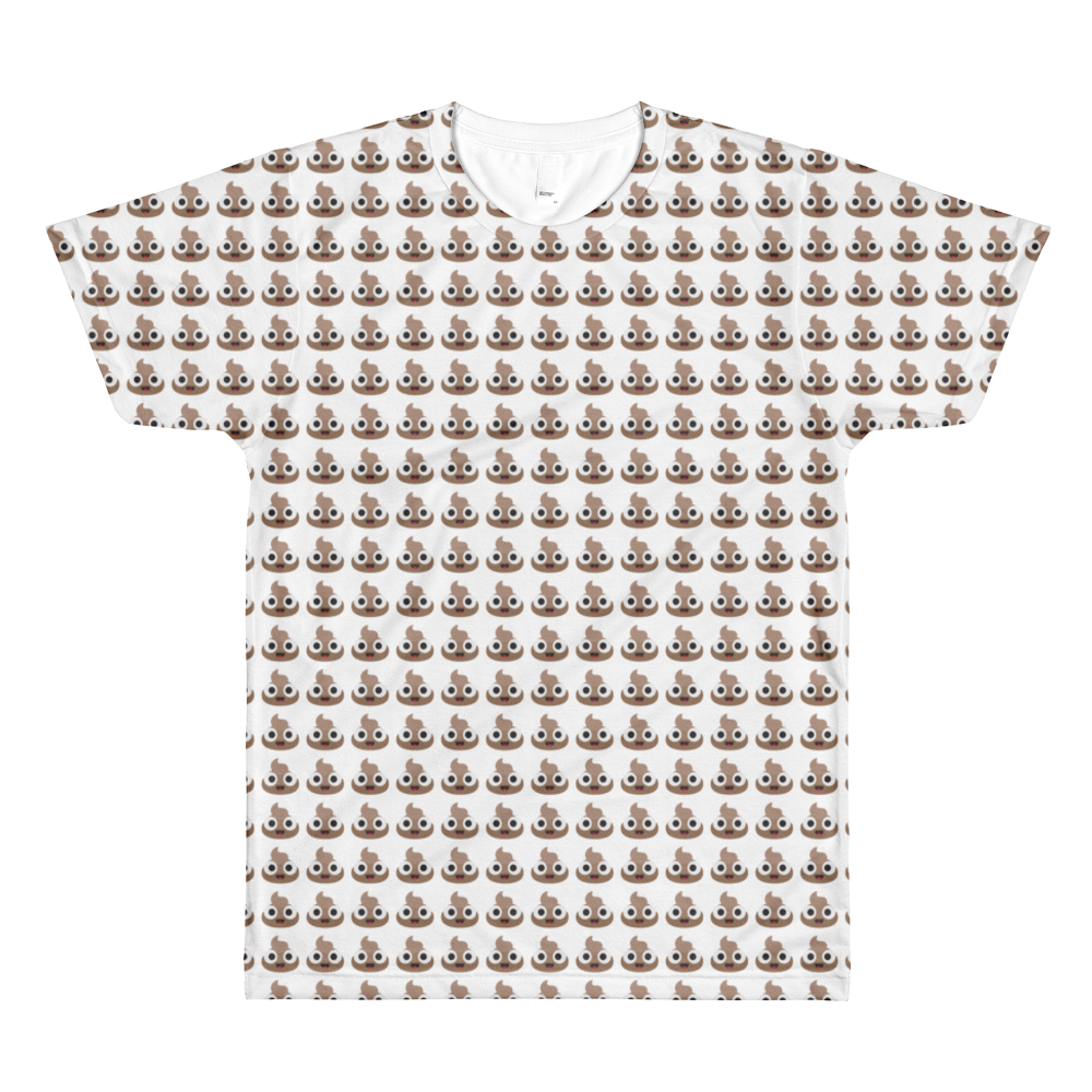 Happy Poop Pattern men’s crewneck t-shirt
