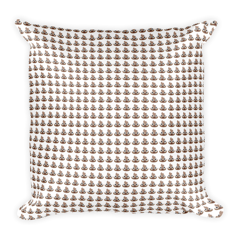 Poop Pattern Square Pillow